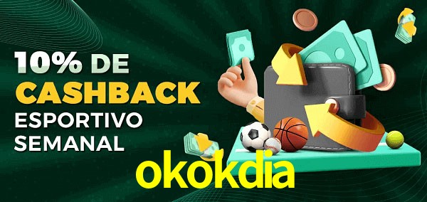10% de bônus de cashback na okokdia